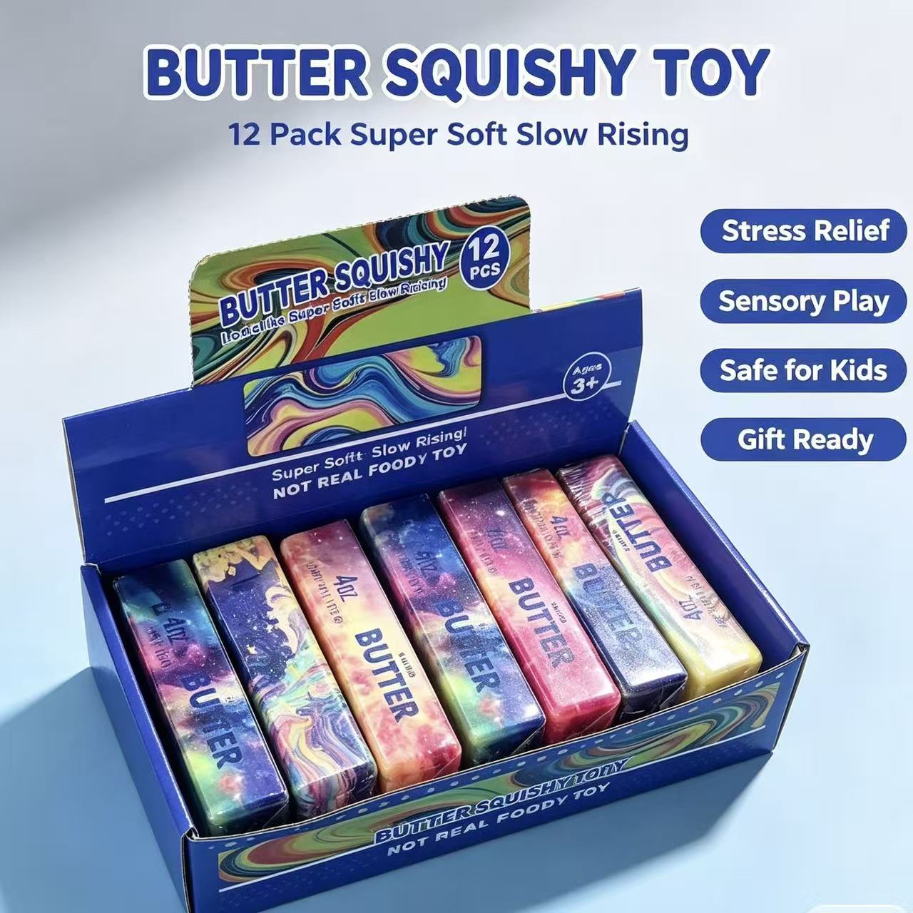 Party Games Graduation - ของเล่นบีบเนยแท่ง 1-12 ชิ้น ของเล่นบีบเนยแท่งเหนียว บีบแล้วคืนรูปช้า ของเล่นบีบคลายเครียด