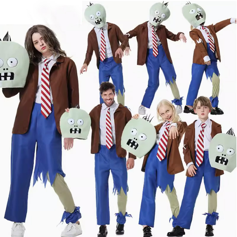Zombie Party Games For Adults - ชุดจั๊มสูทฮาโลวีนสำหรับผู้ใหญ่ชุดคอสเพลย์ฮาโลวีนตลกๆชุดออกงานปาร์ตี้การแสดงบนเวที