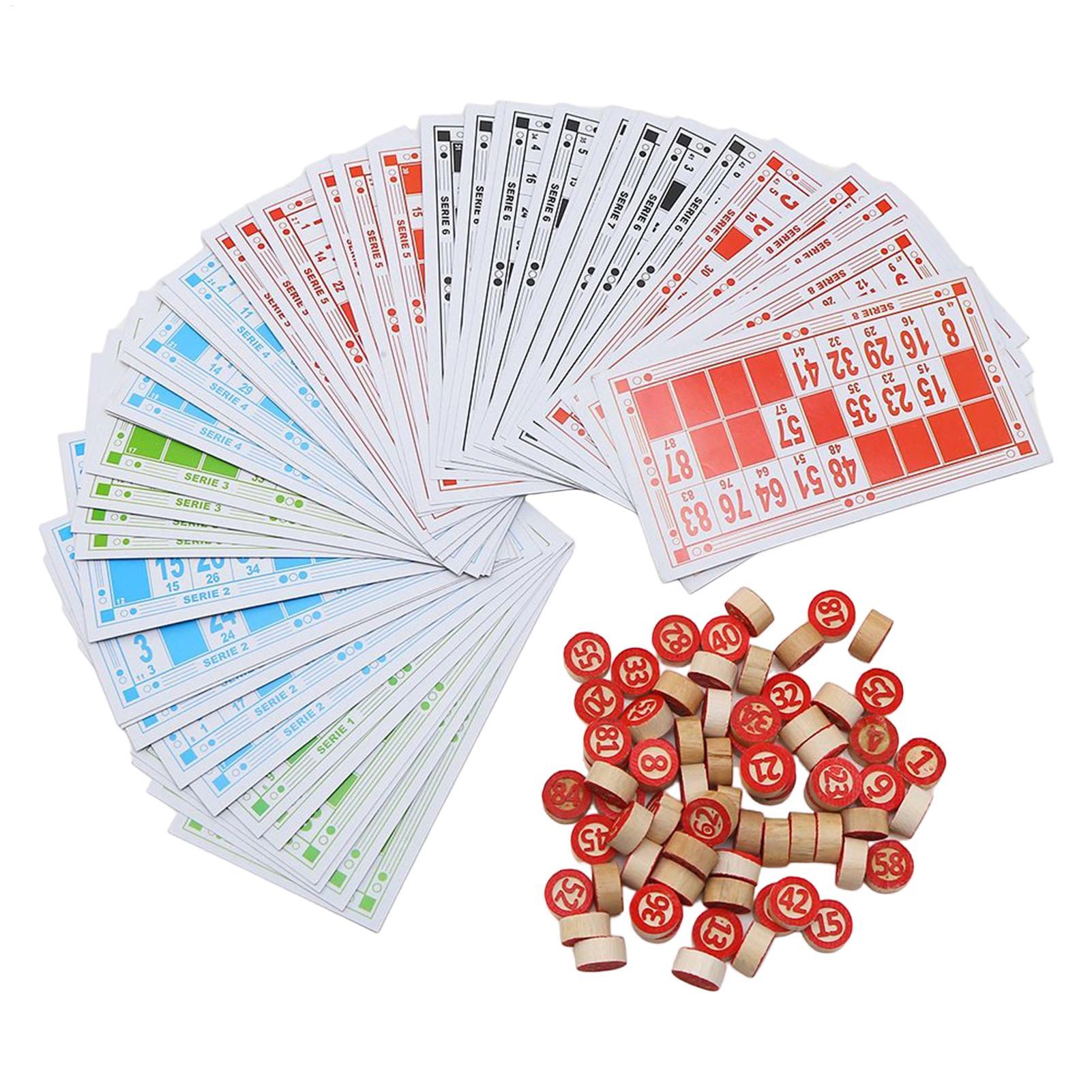 Party Games For Large Groups - ชุดเกมบิงโกไม้สไตล์วินเทจ พร้อมการ์ดพิมพ์ขนาดใหญ่ กิจกรรมสนุกๆ สำหรับครอบครัว งานปาร์ตี้ ห้องเรียน