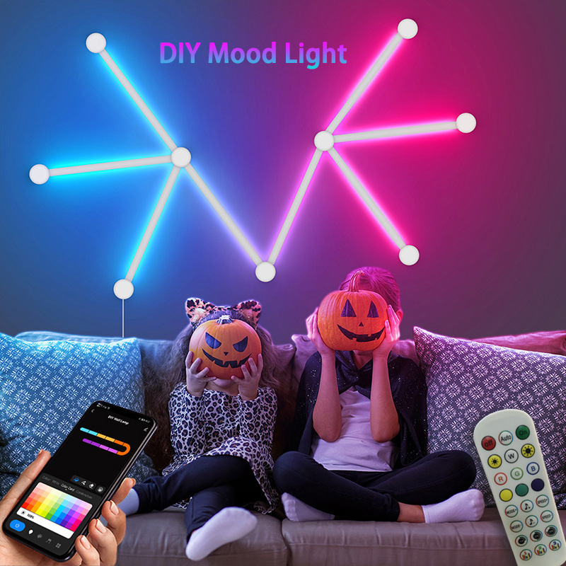 Party Games Switch - โคมไฟติดผนัง RGB อัจฉริยะ, ไฟ LED เชื่อมต่อแอป