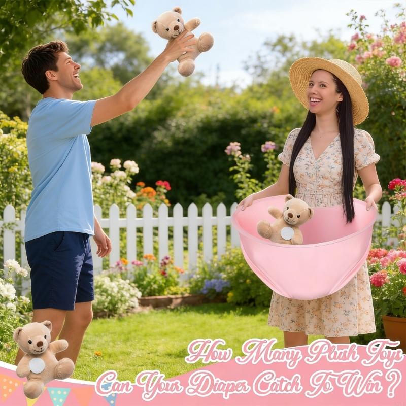 Party Games For Large Groups - 3 แพ็คผ้าอ้อมขนาดใหญ่Tossเกมสำหรับปาร์ตี้อาบน้ำทารกสนุกกิจกรรมกลุ่มแบบโต้ตอบพร้อมผ้าอ้อมผ้านุ่มและตุ๊กตาA2UB