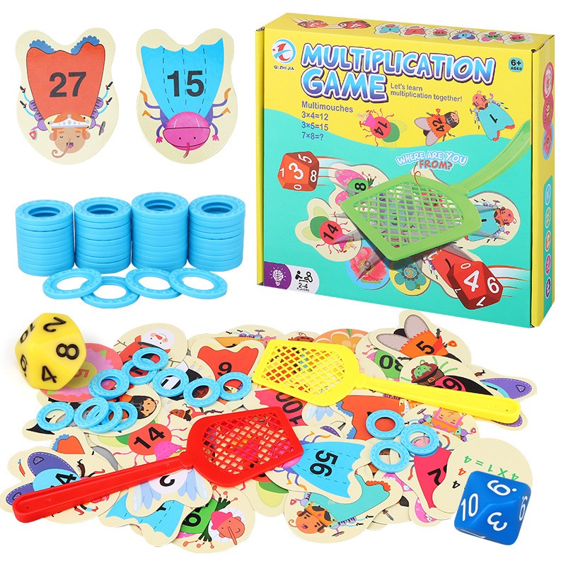 Quick Games Party - เกมตีแมลงวันสำหรับเด็ก เกมการศึกษาเพื่อการรับรู้คำศัพท์ การฝึกฝนการคูณ เกมกระดานแบบอินเทอร์แอคทีฟ ของเล่นปาร์ตี้ ฝึกปฏิกิริยาตอบสนองอย่างรวดเร็ว
