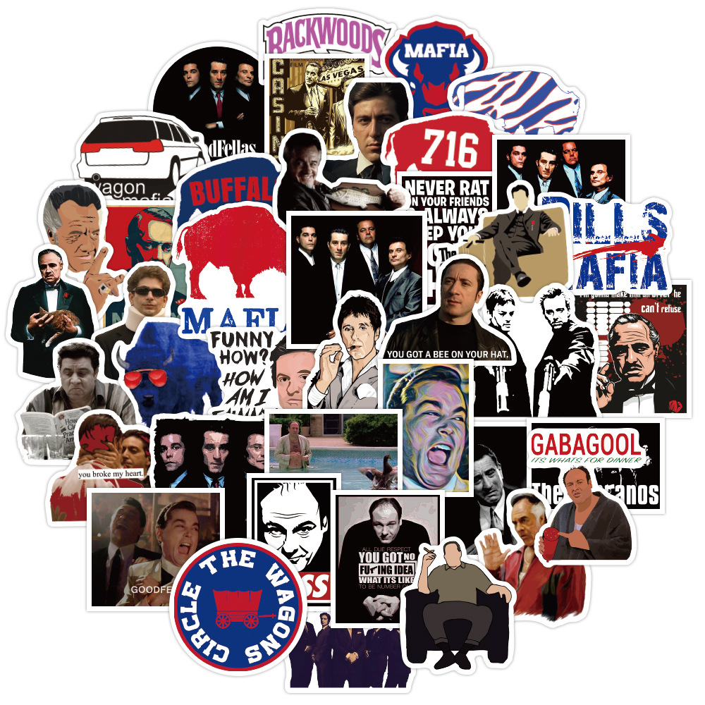 50 ชิ้น/แพ็คมาเฟียสติกเกอร์แล็ - Party Games Mafia บทวิจารณ์และราคา