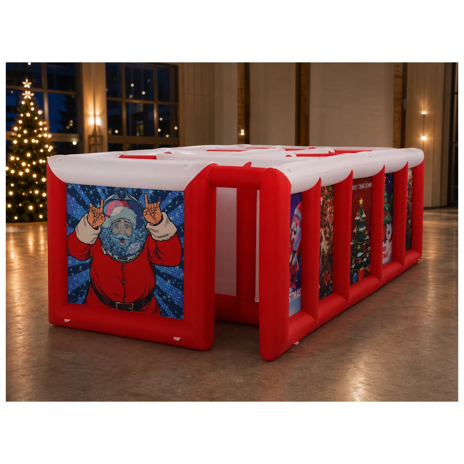 เขาวงกตเป่าลมหลังคาเรียบสีแดงข - Kids Party Games บทวิจารณ์และราคา
